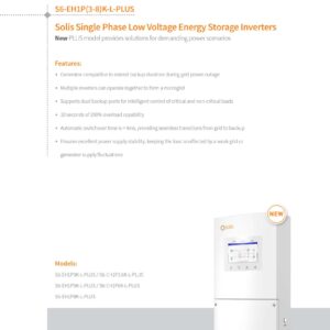 Inverter Hybrid Solis 6 KW-220V | S6-EH1P6K-L-PLUS