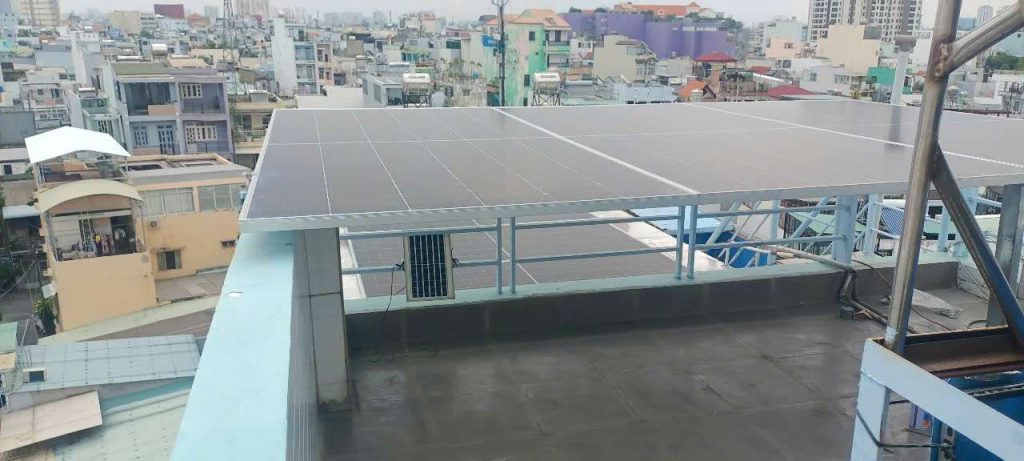Tấm pin mặt trời dự án điện mặt trời 10 kWp – 40 Chợ Lớn