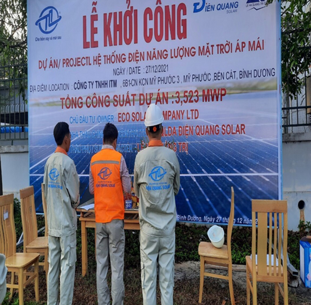 Lễ khởi công dự án ITM 3.5kwp tại Bình Dương của Solar Quang Đạt