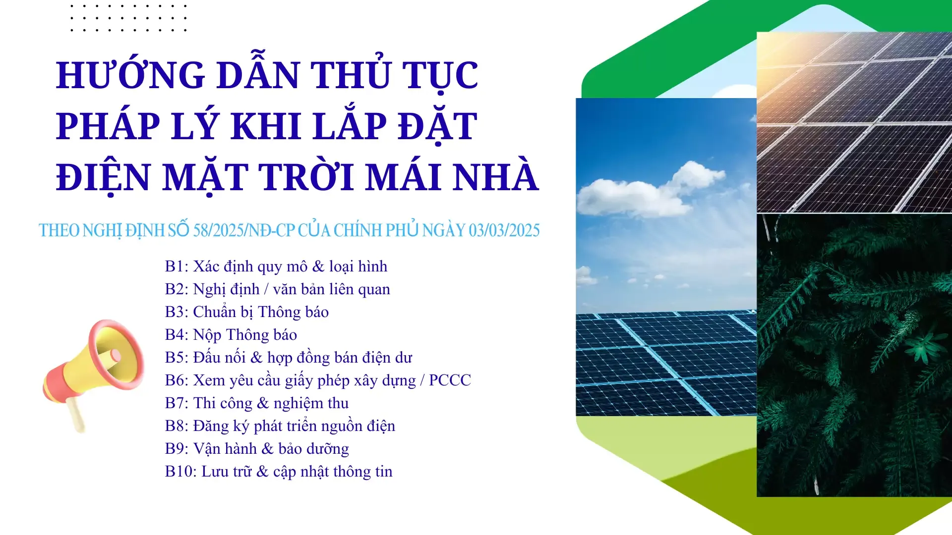 Hướng dẫn thủ tục pháp lý khi lắp đặt điện mặt trời mái nhà