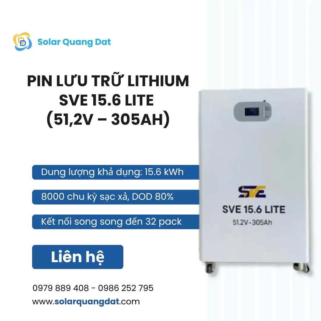 Pin lưu trữ SVE 15.6 LITE (51.2V-305Ah)
