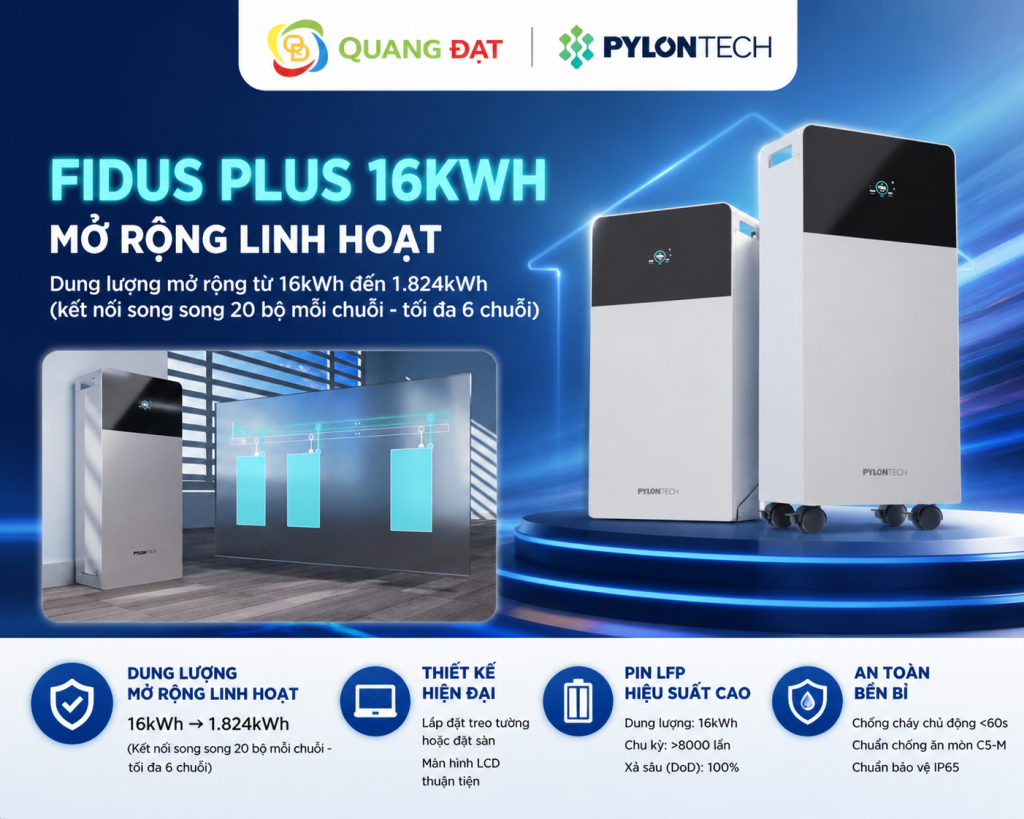Pin Lưu Trữ Pylontech FB-L-16 | Fidus 16kWh - Solar Quang Đạt