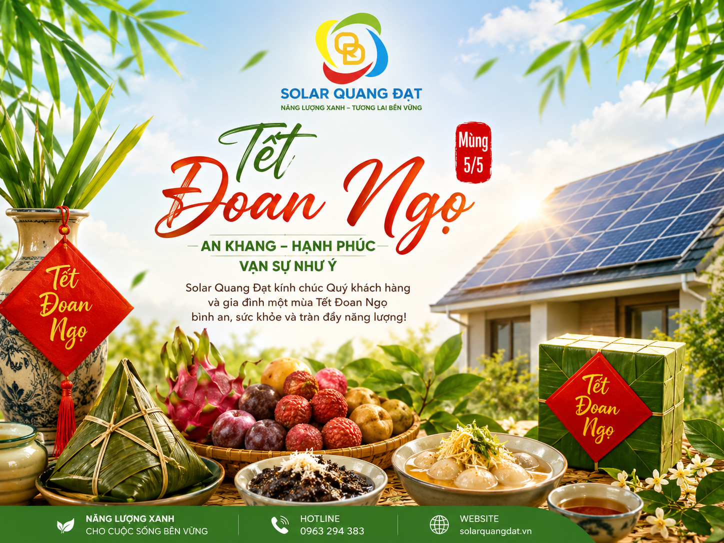 TẾT ĐOAN NGỌ – GỬI TRỌN CHÚC AN KHANG TỪ SOLAR QUANG ĐẠT