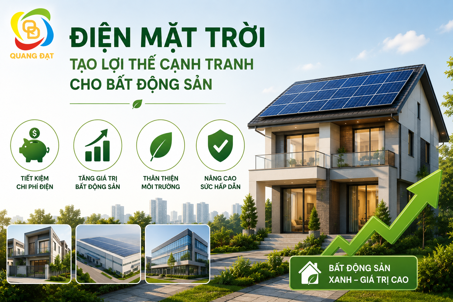 Điện mặt trời tạo lợi thế cạnh tranh cho bất động sản