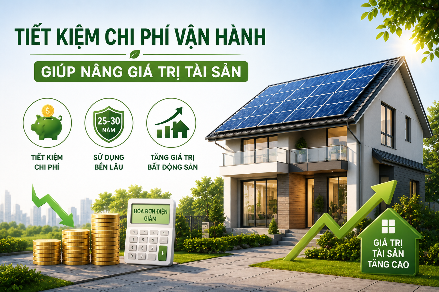 Tiết kiệm chi phí vận hành - Nâng giá trị tài sản