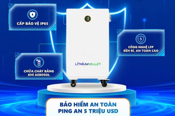 Pin lưu trữ Lithium Valley 16kWh chất lượng tốt, dễ sử dụng
